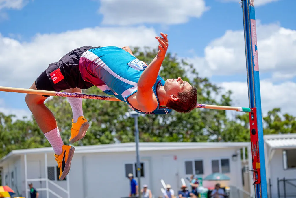 Springwood Athlete competing in High Jump Flop