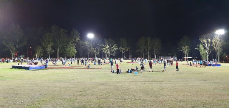 Springwood at night 1st evening under light