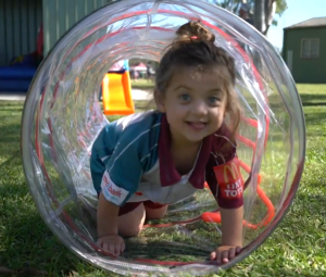 Tiny tots enjoying the equipment